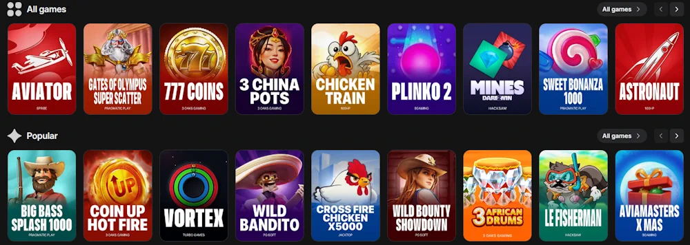 Juegos de Casino 1Win